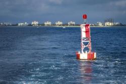 Lake Worth Ocean Buoy : Marks ocean entrance to Lake Worth Inlet - our last buoy before the Bahamas